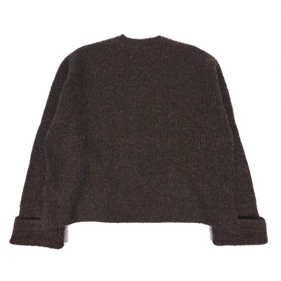 NEW Pistola Wool Mohair Zane Crew Sweater Chocolate Brown Minimal Boho Lagenlook - Picture 6 of 7